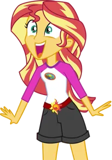 😆 Sunset Shimmer My Little Pony: Equestria Girls サンセットシマー, エクエストリアガールズ, マイリトルポニー, アニメ, キャラクター whatsapp sticker