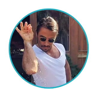 😎 Salt Bae เชฟ, เกลือ, มีม, ทำอาหาร telegram sticker