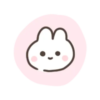 💓 Hase, niedlich, Tier, Aufkleber, rosa, kawaii, Kaninchen, Cartoon whatsapp sticker