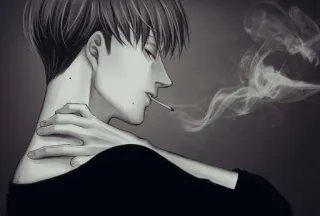 🚬 Fumo, Sigaretta, Anime, Manga, Arte, Disegno, Fumo telegram sticker