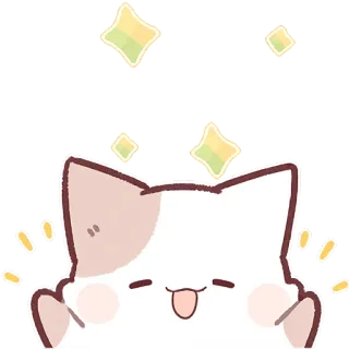 🤗 cat, cute, kawaii, happy, sparkle telegram sticker