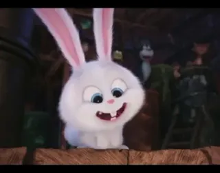🍙 Snowball The Secret Life of Pets thỏ, con thỏ, động vật, dễ thương, thú cưng telegram sticker