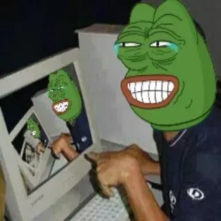 😂 Pepe the Frog Pepe, Kikker, Meme, Internetmeme, Grappig whatsapp sticker