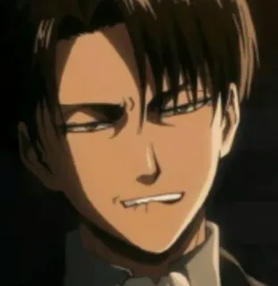 🥵 Levi Ackerman Attack on Titan anime, captain, survey corps, serious, character telegram sticker