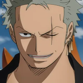 ✖️ Zoro One Piece Zoro, One Piece, Anime, Manga, Espadachín, Pirata, Personaje whatsapp sticker