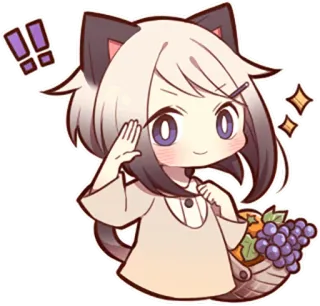 👌 Anime, Neko, Chibi, Mignon, Kawaii, Sticker whatsapp sticker