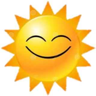 ☀ sol, feliz, clima, verano, dibujos animados telegram sticker