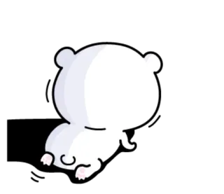 😶 oso, lindo, durmiendo, oso blanco, animal telegram sticker