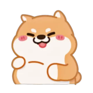 🍗 狗, 柴犬, 可爱, 动物, 表情符号, 卡通 telegram sticker