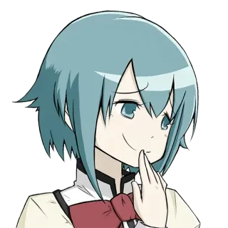 😏 Sayaka Miki Puella Magi Madoka Magica anime, cartoon, cute, sayaka miki, pout, manga, girl telegram sticker