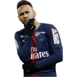 🤔 Neymar fútbol, atleta, fútbol, jugador, PSG, Brasil, deporte telegram sticker