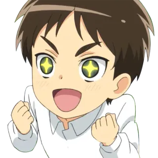 🤩 Eren Yeager Attack on Titan anime, manga, cartoon, eren yeager, attack on titan telegram sticker