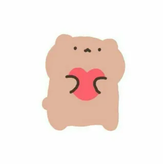 💗 orso, cuore, carino, cartone animato, amore, animale telegram sticker