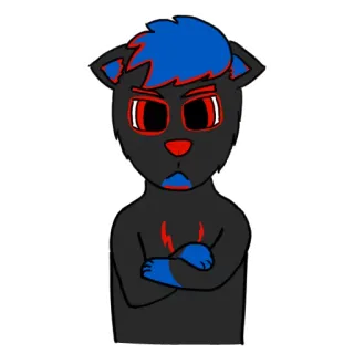 🐺 Мультфильм, Персонаж, Антропоморфный, Животное, Кошка, Иллюстрация telegram sticker