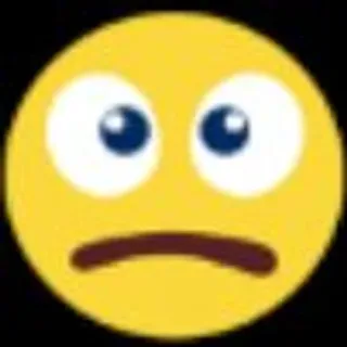 🌟 Emoji, Triste, Visage, Expression, Jaune telegram sticker