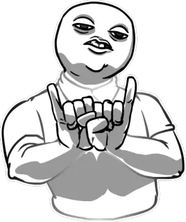 😈 Rock, Cử chỉ, Tay, Meme trên mạng telegram sticker