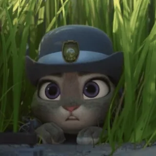 😠 Judy Hopps Zootopia lapin, police, officier, mignon, dessin animé telegram sticker