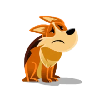 😔 perro, triste, dibujo animado, animal, cachorro telegram sticker