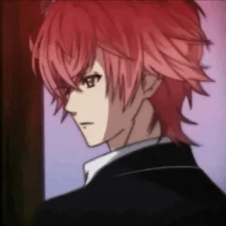🍷 anime, manga, red hair, character, serious telegram sticker