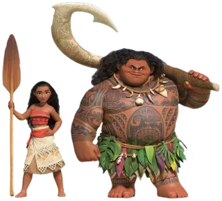 🎬 Moana disney, cartoon, maui, prinzessin whatsapp sticker