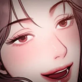 👙 Frau, Gesicht, Cartoon, Illustration, Porträt, Nahaufnahme telegram sticker