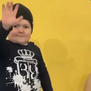🐐 Hasbulla Magomedov Hasbulla, ola, sombrero negro, redes sociales, influencer whatsapp sticker