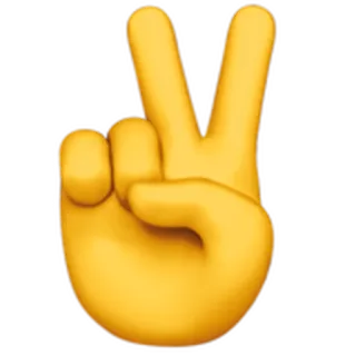 ✌ 평화, 이모지, 손, 손가락, 승리 telegram sticker