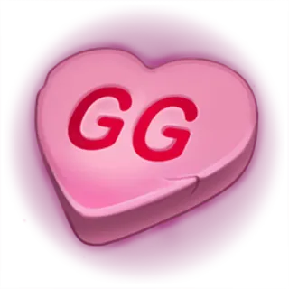 💖 GG cuore di caramella, GG, dolce, rosa, San Valentino telegram sticker