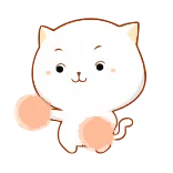 💃 кот, милый, животное, чирлидер, каваий, мультфильм telegram sticker