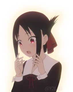 🤭 Kaguya Shinomiya Kaguya-sama: Love Is War Аниме, Кагуя-сама, Кагуя Синомия, Любовь это война, Мультфильм telegram sticker