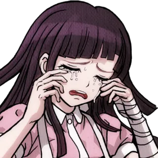😢 Mikan Tsumiki Danganronpa khóc, anime, buồn, mikan, tsumiki telegram sticker