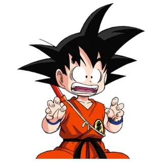 😮 Goku Dragon Ball Goku, Dragon Ball, anime, dibujos animados, lucha, personaje whatsapp sticker