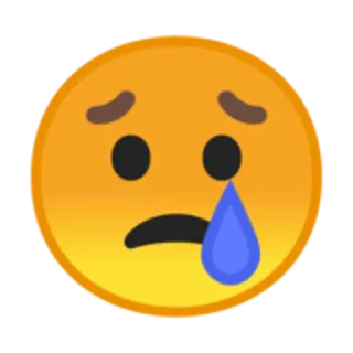😢 emoji, sad, crying, tears, upset telegram sticker