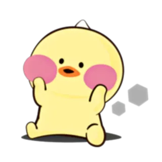 🐥 cute, duck, cartoon, animal, kawaii, yellow telegram sticker