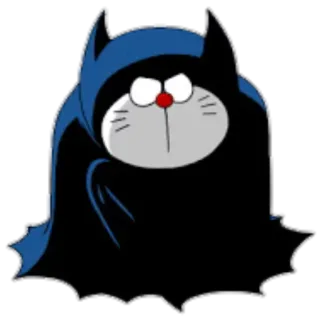 🕶 Batman Batman, Superheld, Cartoon, Doraemon, Katze, Maskottchen, lustig whatsapp sticker