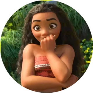 😜 Moana Cartoon, Disney, Prinzessin, Süß, Insel whatsapp sticker