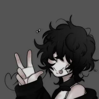 😋 Anime, Dibujos animados, Emo, Persona, Personaje, Arte, Gráfico telegram sticker
