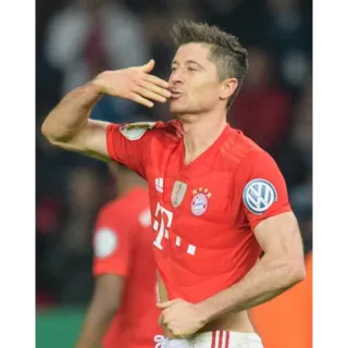 😘 Robert Lewandowski fútbol, fútbol americano, atleta, deporte, jugador telegram sticker