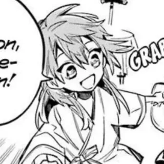 📦 Grab Manga, Anime, Charakter, Junge, Fröhlich, Lächeln whatsapp sticker