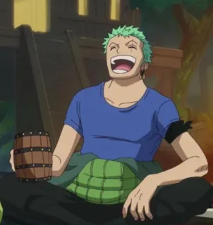 🌽 Zoro One Piece anime, one piece, zoro, roronoa zoro, cartoon, character, pirate telegram sticker