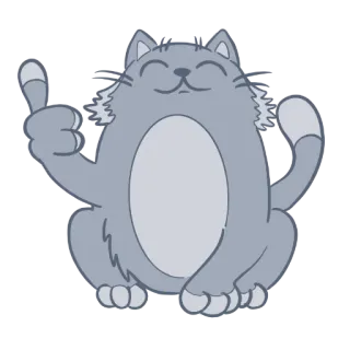 👍 Katze, Daumen hoch, Tier, Aufkleber, süß, fröhlich whatsapp sticker