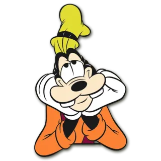 😊 Goofy goffo, Disney, cartone animato, personaggio telegram sticker
