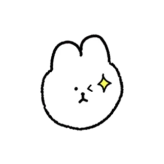 😉 coelho, coelhinho, fofo, brilho, piscadela, desenho animado, animal telegram sticker