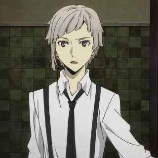 🐾 Atsushi Nakajima Bungo Stray Dogs Anime, Manga, Personnage, Atsushi Nakajima, Bungo Stray Dogs, Portrait whatsapp sticker