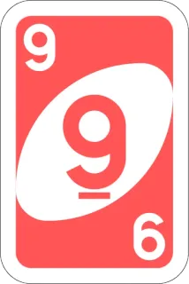 9️⃣ uno, kaartspel, nummer, rood, 9, negen telegram sticker