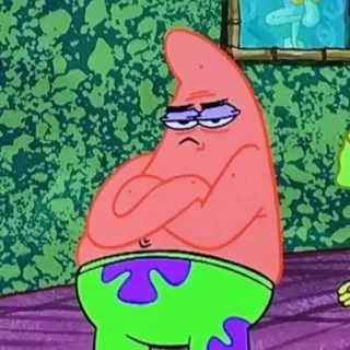 🍨 Patrick Star SpongeBob SquarePants Cartone animato, Spongebob, Patrick, Arrabbiato, Meme telegram sticker