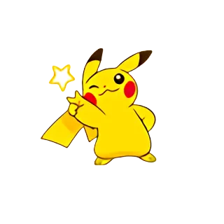 ✌ Pikachu Pikachu, Pokémon, desenho animado, anime, fofo, estrela whatsapp sticker