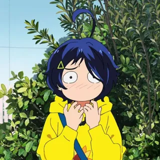 😳 anime girl, cartoon, cute, kawaii, portrait telegram sticker