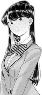😳 Komi Shouko Komi Can't Communicate Anime, Mangá, Estudante, Uniforme, Cabelo Preto, Komi não consegue se comunicar, Komi Shouko whatsapp sticker