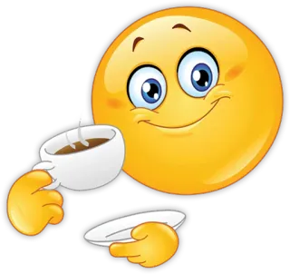 ☕ Emoji, Teh, Cangkir, Wajah, Senang telegram sticker